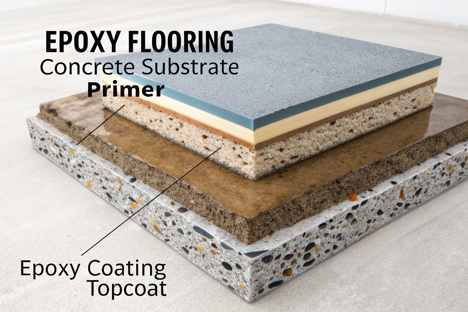 بررسی لایه‌های تشکیل‌دهنده کفپوش اپوکسی و نقش هرکدام در دوام سطح