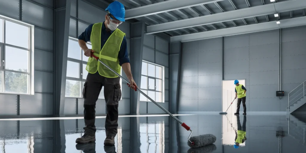 کفپوش اپوکسی “خود تراز” (Self-Leveling) چیست؟ بررسی مکانیزم تسطیح سطح