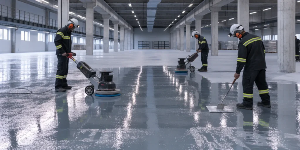 تکنیک‌های ترمیم خط و خش و بازسازی موضعی کفپوش اپوکسی قدیمی بدون تعویض کامل