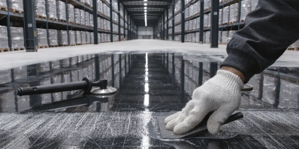 تکنیک‌های ترمیم خط و خش و بازسازی موضعی کفپوش اپوکسی قدیمی بدون تعویض کامل